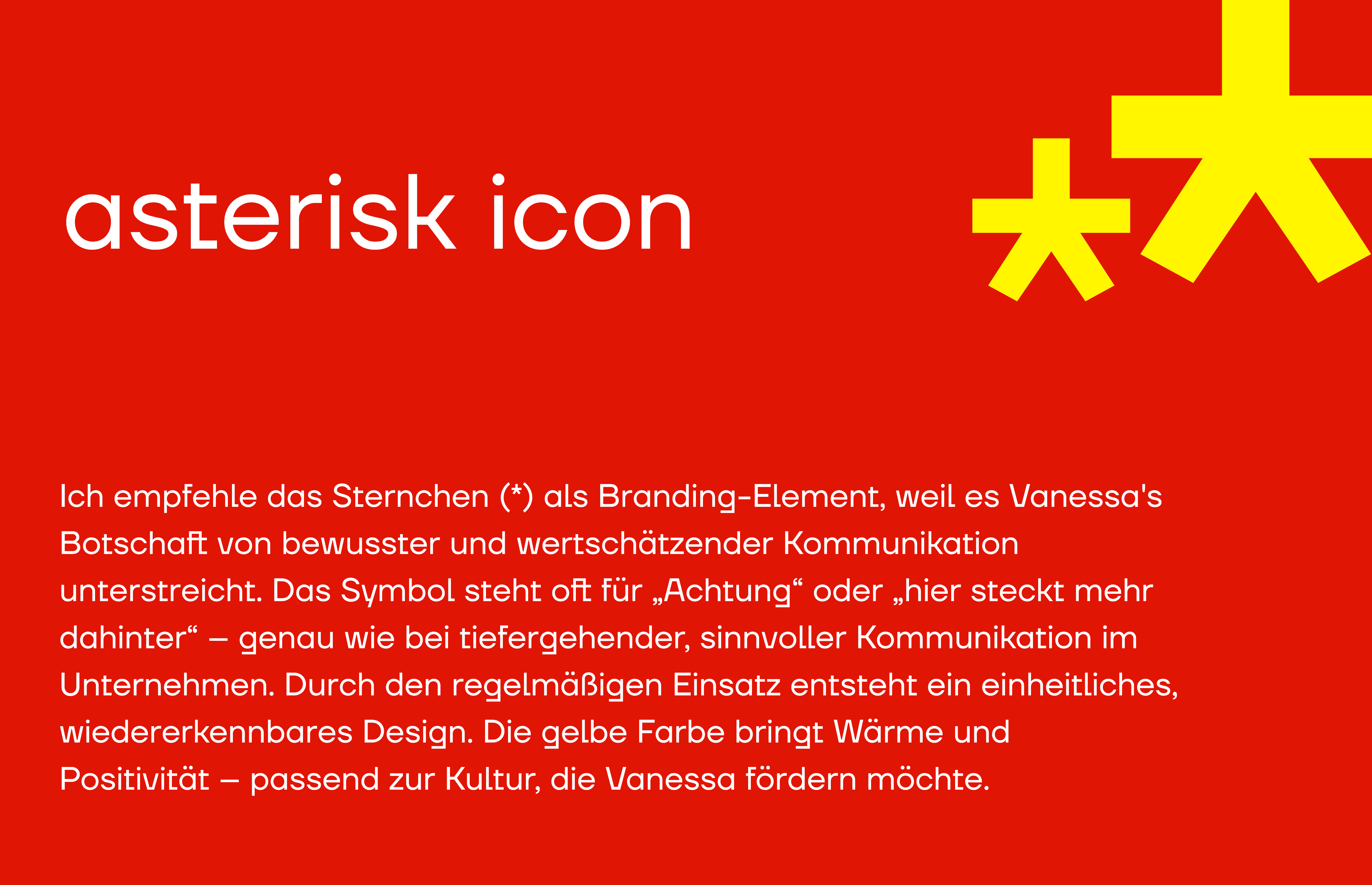 The asterisk brand mark concept and rationale